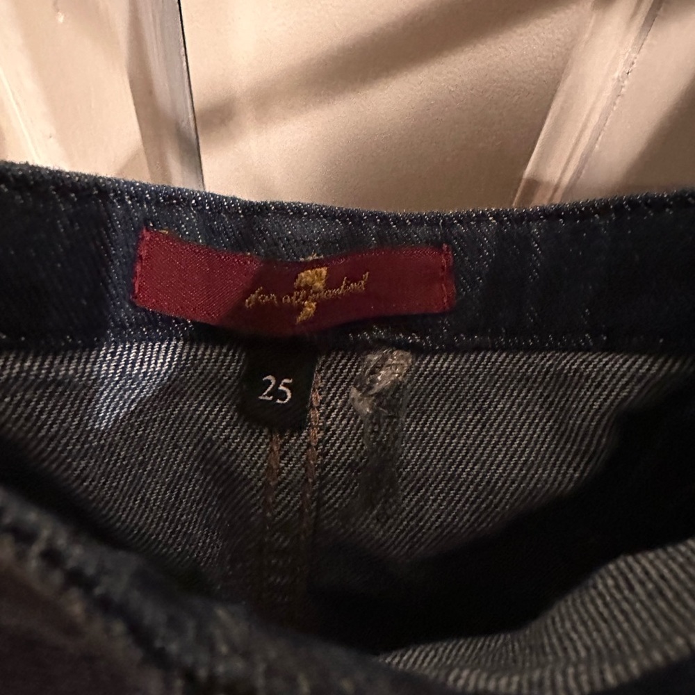 7 FOR ALL MANKIND DENIM CROPPED JUMPSUIT! - Picture 3 of 3